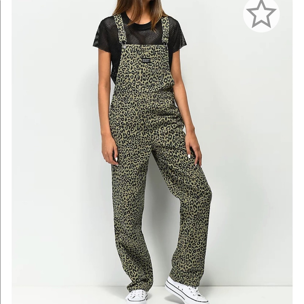 Obey Propaganda khaki leopard overalls 25 S